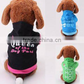 cute cotton dog clothes with hat /custom cotton dog clothes