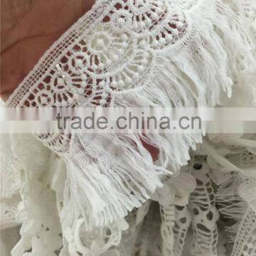 72yards 3.5'' Wide Venise Cotton Lace Trims Eyelet Fabric For Garment Accessory DIY Craft Supply In White