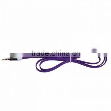 Hot sale! flat 1M/3ft Stereo Headphone AUX Auxiliary Car Audio Cable 3.5mm M/M
