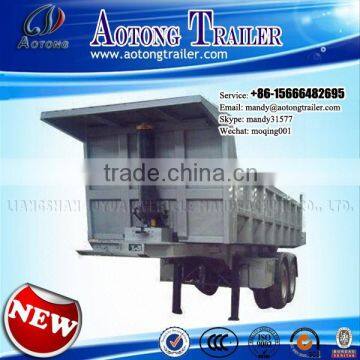 Famous brand Aotong farm trailer tactor tipper semi trailer for sale