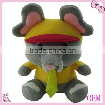 new designed stuffed plush yellow elephants