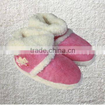 Winter thermal cotton-padded waterproof anti-slip soles slippers,home floor microsuede with mouse embroidery children boots