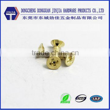 Copper self tapping screw brass flat head screw m3x6