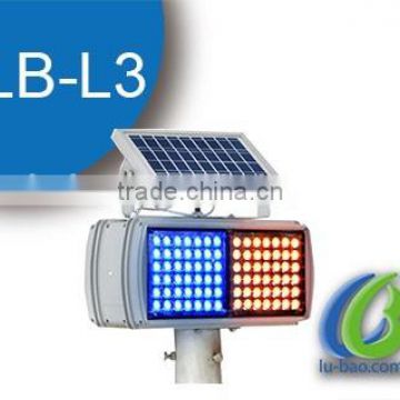 Aluminum Solar LED Warning Flashing Traffic Signal Light for Road Safety