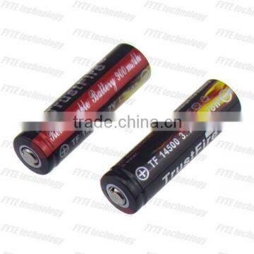 100% original Trustfire 900mah 14500 AA li-ion battery cell