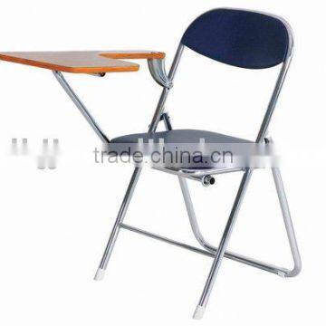 PU leather folding chair with writing pad 1084b