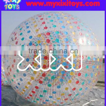 Cheap Inflatable Zorb Ball with multicolor dots inside xixi toys