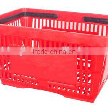 plastic shopping basket with handles