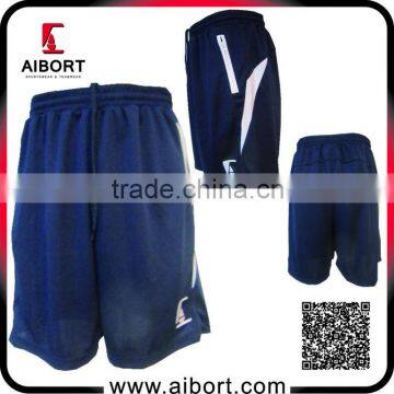 Custom sports navy rugby shorts with white panel