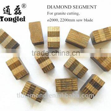 Dia 2000-2200mm diamond segment for granite, basalt and sandstone