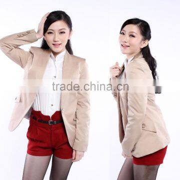 Womens Ladies OL Slim Shoulder Pads Lapel Suit Coat Blazer Casual Jacket OEM Supplier Guangzhou