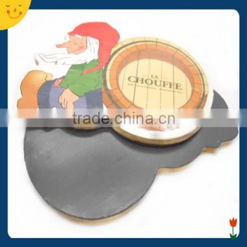 Wooden santa design xmas fridge magnet