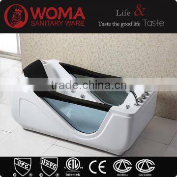 Acrylic Small Freestanding Modern Bathtubs With Tempered Glass Bathtub