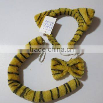 Cosplay Party Dress Up Plush Fluffy Bunny Rabbit Tiger Zebra Panther Cat Ears Fabric Hairband photo-3
