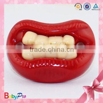 China supplier design for baby red color soothie pacifier months baby pacifier funny pacifier