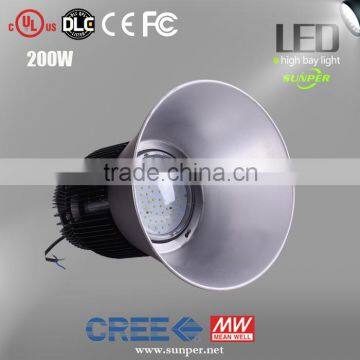 Water-proof IP65 industrial light 200w led hight bay light with 6 Years warranty