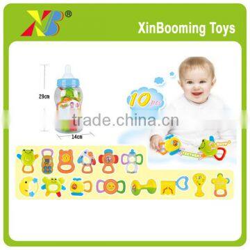 Feeding-bottle packing plastic baby rattles