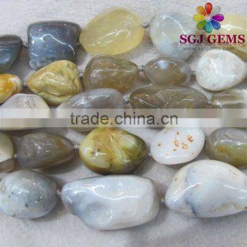 25-45mm Gray Agate nugget freeform beads,semi precious stone freeform beads