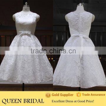 Real Works Sheer Back Lace Short Country Wedding Dresses 2015