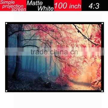 Hot selling simpl matte white 100 inch make a projector screen