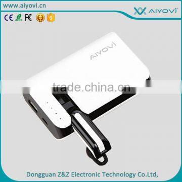 External Mobile Credit Card Power Bank with Bluetooth Headset