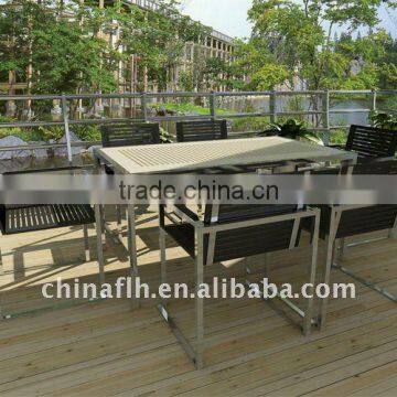 Outdoor Furniture Compact HPL Table And Chair For Patio Restaurant