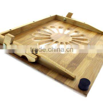 Natural Eco-Friendly Bamboo Cooling Vented Laptop Desk/Table Stand Up to 15in photo-6