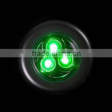 Battery Operated Green Push Light With 3M Adhesive