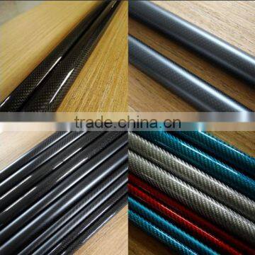 Good quality smooth with colours carbon tube factory