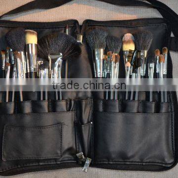 professional 30 piece cosmetic makeup black brush set with belt case