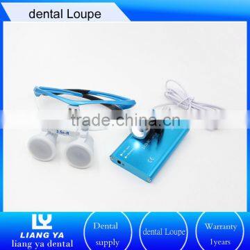 High quality dental instruments 2.5x/3.5x LED headlight magnifying glasses dental loupes for sale