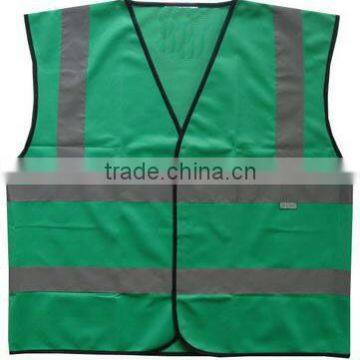 green safety running reflective vest