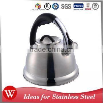 Mirror bottom nylon handle stainless steel induction tea pot camping non electric tea kettle