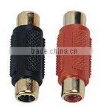 RCA female adaptor gold plating red and black plastic part plating