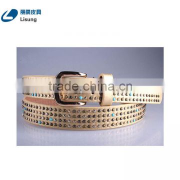 Fashion Design Alloy Buckle Women Metal Stud Belt