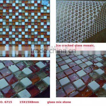 Glass Mosaic Icecrack Crystal Mosaic Tile QCIC