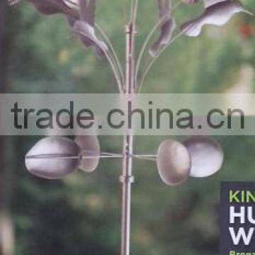 Bird Leaf Metal Windmill Winnower Garden Stakes