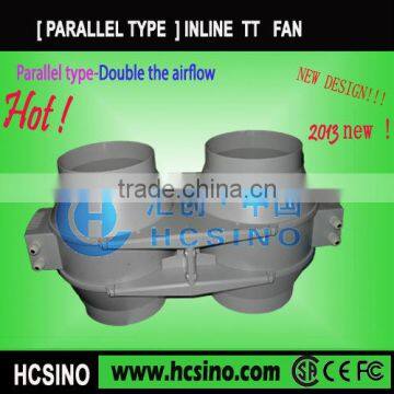 Parallel type axial flow inline fan