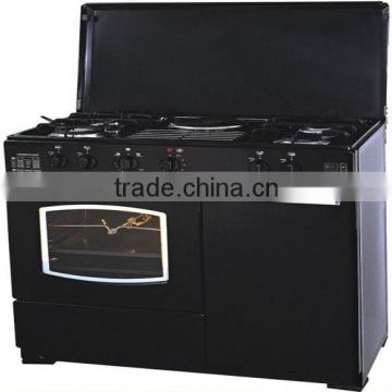 black color manual or auto free standing gas cooker oven