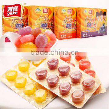 Yake 9 vitamin added fruit flavored hard candy