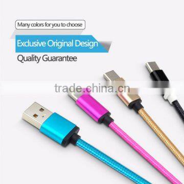 Type C Braid Cable for MacBook Chomebook type-C fast Charger Micro USB 3.0 cable