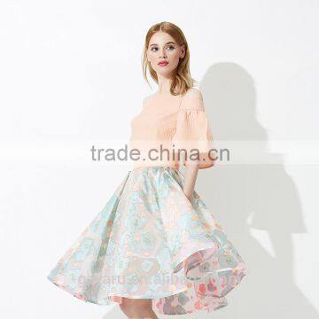 thailand fashion dress neck boat off shoulder tops for women ladies girls knee lenth skirts latest suit