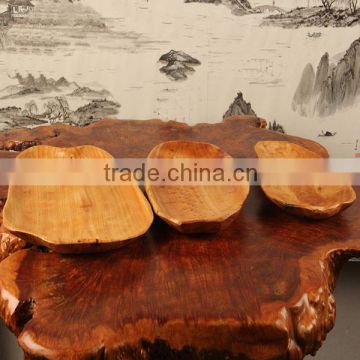 Modern design top quality three-piece wood fruit plate