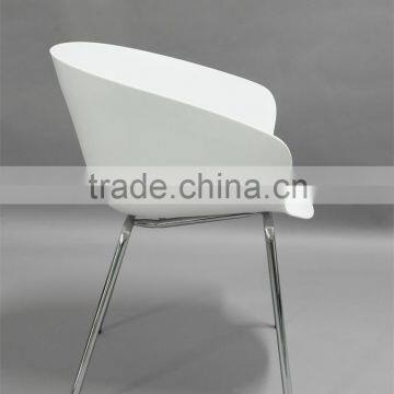Guangdong Dining Furniture Modern Design Plastic Chairs With Metal Legs photo-4