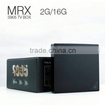 Smart tv Box With Kodi 15.2 Excellent 4K Output Amlogic S905 Quad Core Google Android 5.1 tv Box MRX 2G 16G