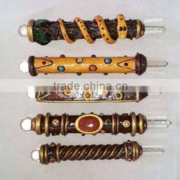 Tibetan Chakra Healing Wands Crystal Healing Wands : Tibetan Healing wands from Agate Guru Exports