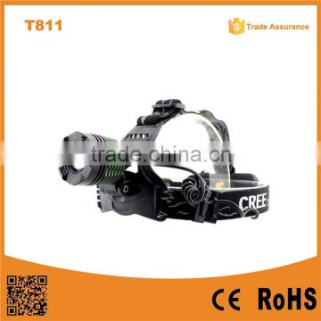 T811New XML T6 10w LED Head Lights Lamp or Focus Function Headlamp