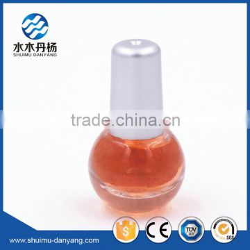 5ml round cap with brush clear glass nail polish bottle