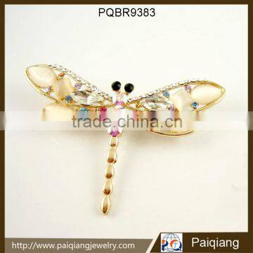 Wholesale fashion simple beautiful stone dragonfly women gender brooch