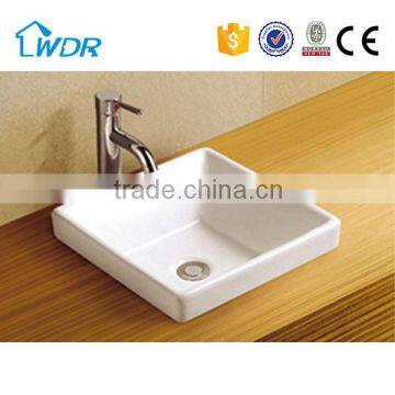 New square small ceramic Counter Top Wash Basin